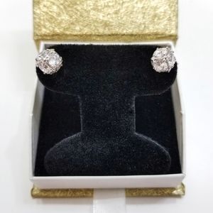 ✨SALE✨ Sterling Silver CZ Sphere Stud Earrings
